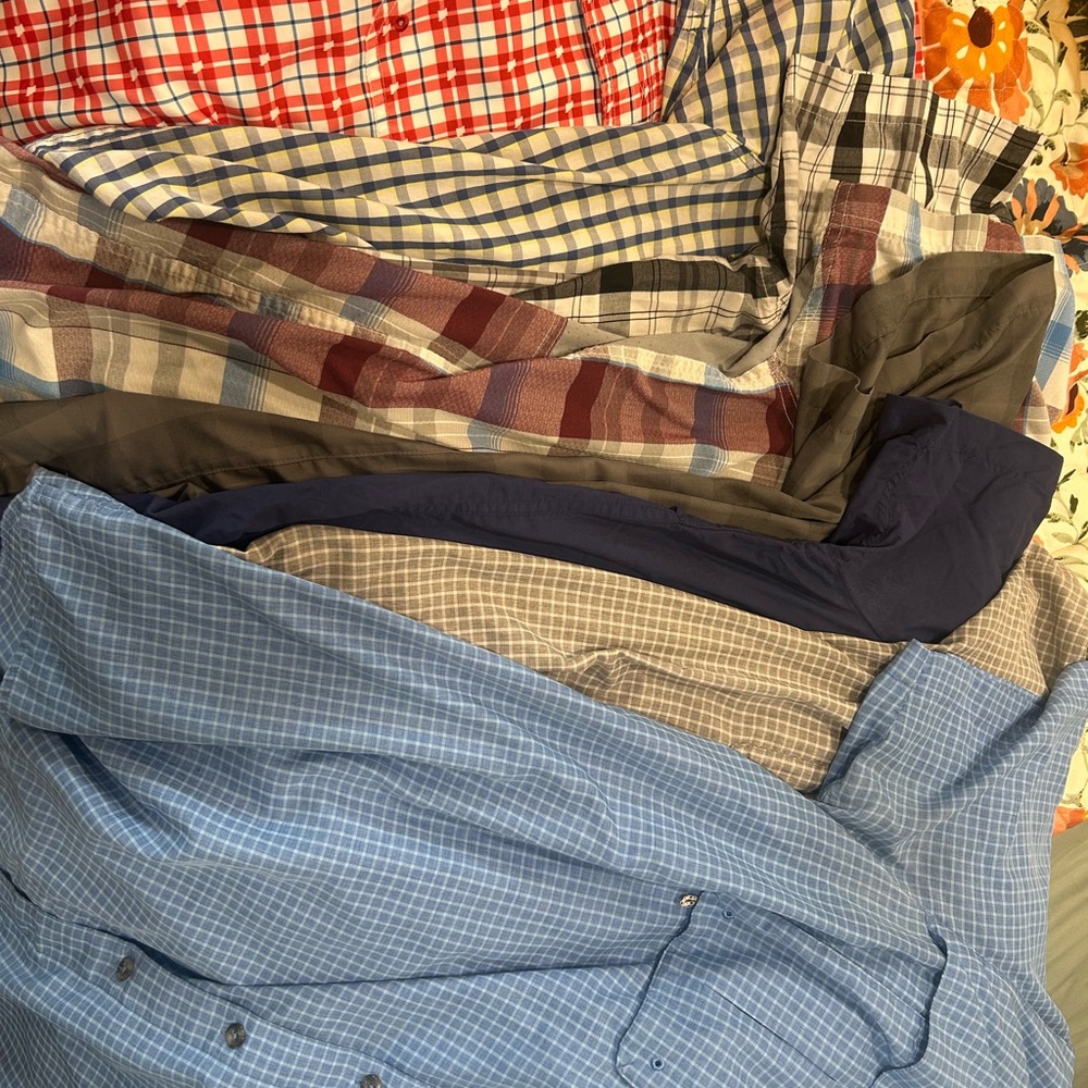 LOT OF 8 3XL Magellan Outdoors Men's Plaid and Checkered Shirt  Collection